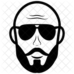256x256 Hipster Icon Of Glyph Style