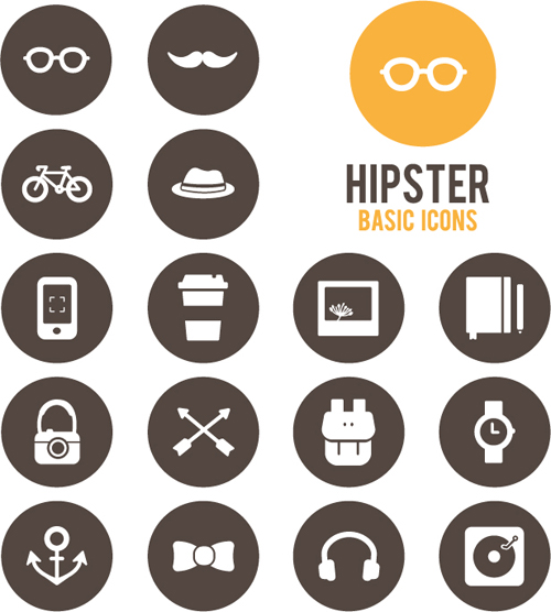 500x556 Hipster Icons Vector Set Free Download