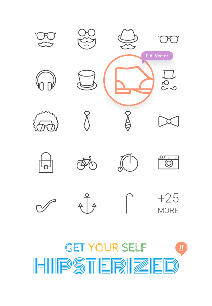 700x1008 Hipster Icons Creative Tail