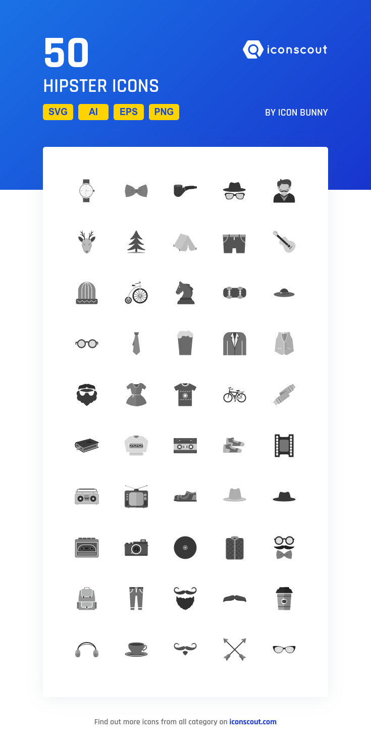 735x1482 Hipster Icon Pack