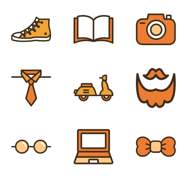 600x564 Hipster Beard Icon Packs
