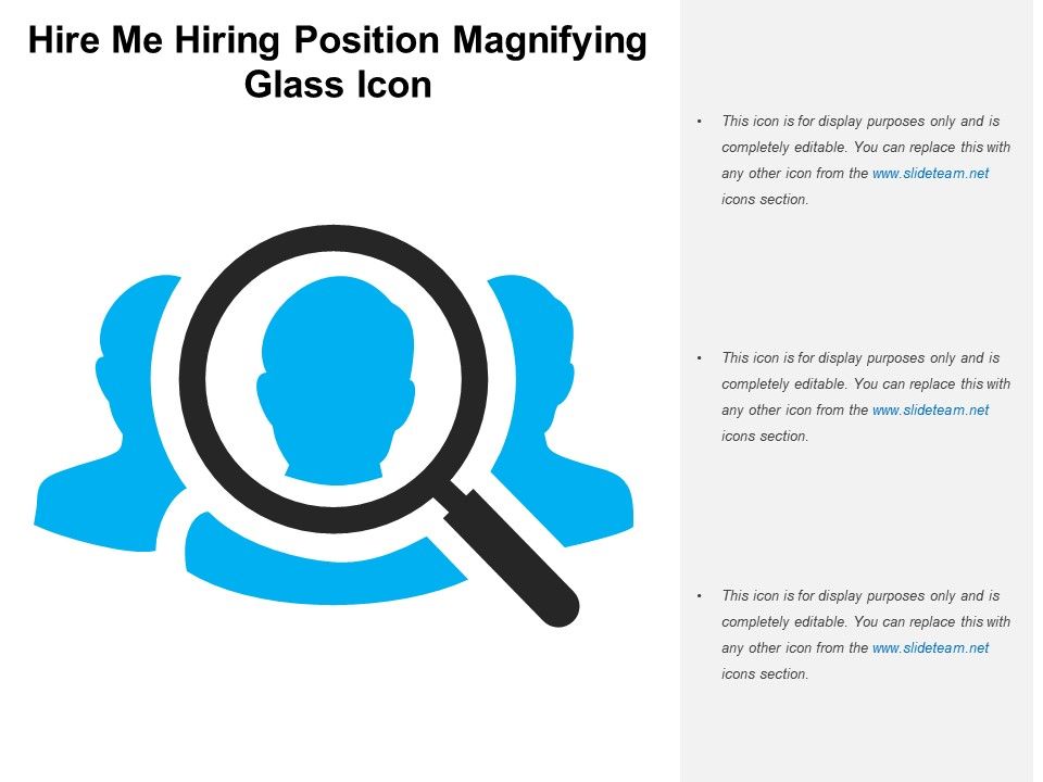 960x720 Hire Me Hiring Position Magnifying Glass Icon Powerpoint Shapes