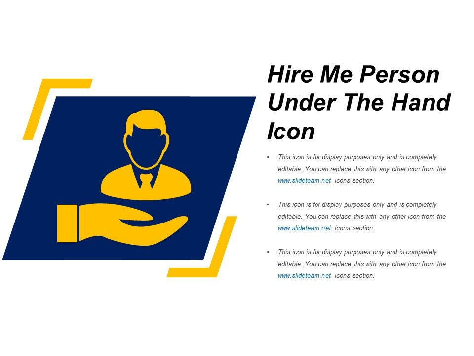 960x720 Hire Me Person Under The Hand Icon Presentation Powerpoint
