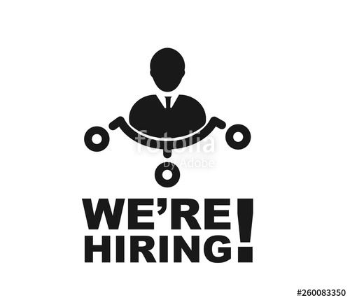 500x429 We Are Hiring Icon, Recruitment Sign Stock Image And Royalty