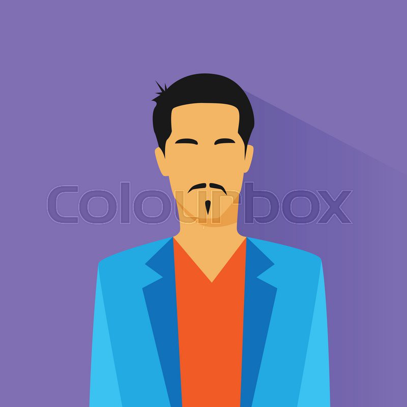 800x800 Businessman Hispanic Asia Race Profile Stock Vector Colourbox