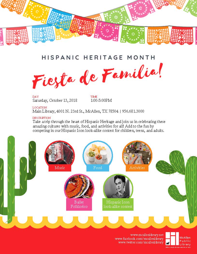 816x1056 Mcallen Library On Twitter You're Invited To Our Fiesta De