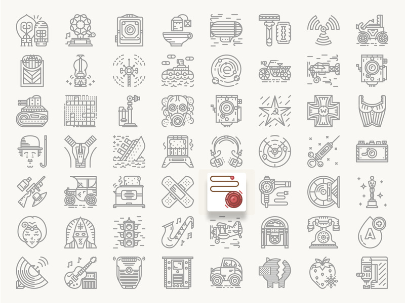 800x600 Historical Icons Black And White
