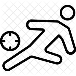 256x256 Football Hit Icon Of Line Style