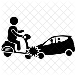 256x256 Motorcycle Hit Icon Of Glyph Style