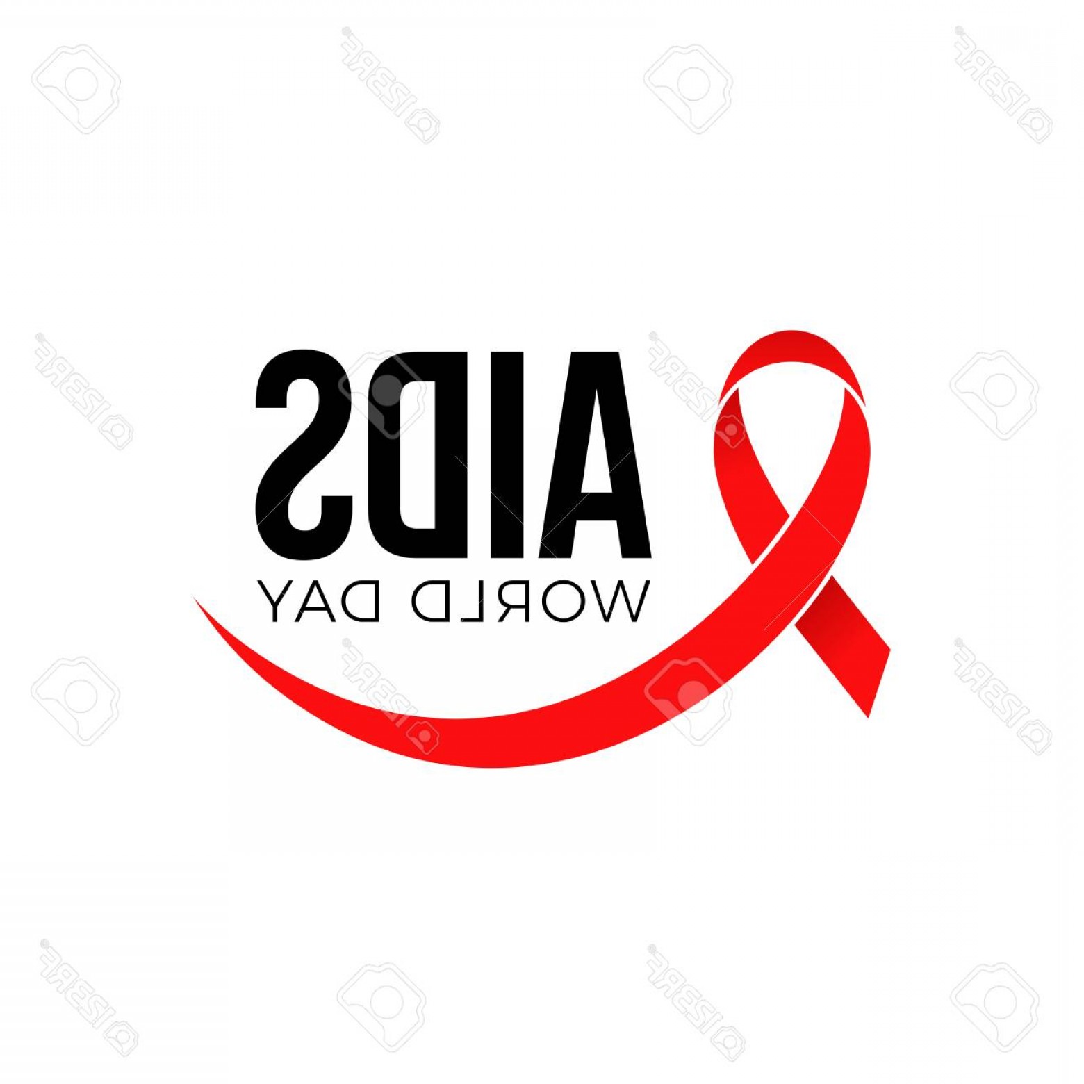 1560x1560 Photostock Vector World Aids Day Red Ribbon Icon Symbol Or Logo