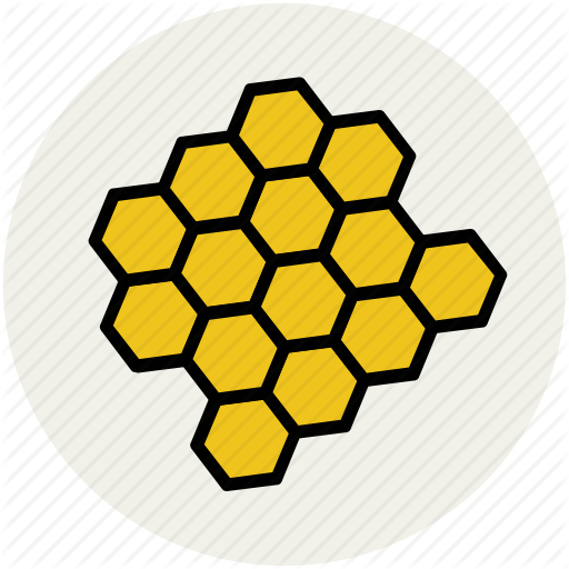512x512 Beehive, Beeswax, Hexagon, Hive, Honey, Honeycomb Icon