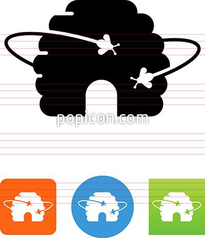 400x465 Bees And Beehive Icon