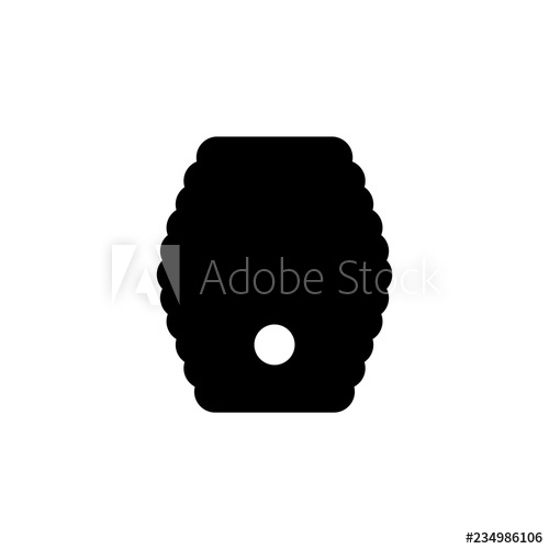 500x500 Hive Icon Beehive, Logo On White Background