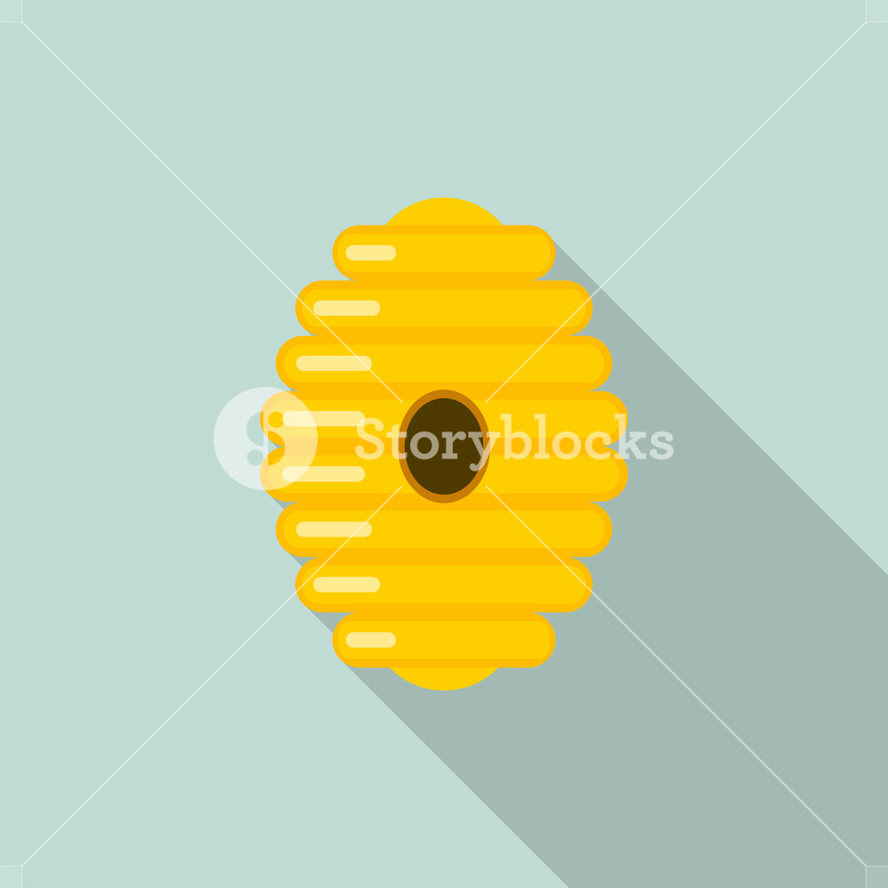 1000x1000 Tree Bee Hive Icon Flat Illustration Of Tree Bee Hive Vector Icon