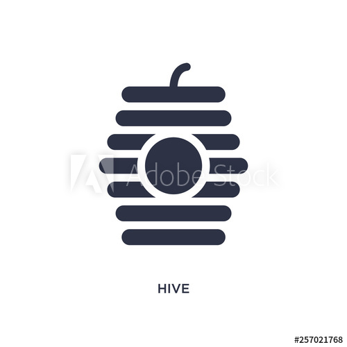 500x500 Hive Icon On White Background Simple Element Illustration