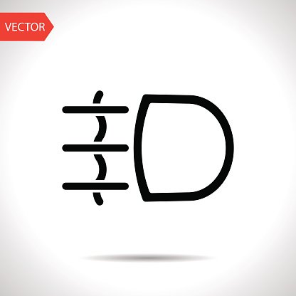 416x416 Fog Light Symbol Vector Hmi Dashboard Flat Icon Premium Clipart