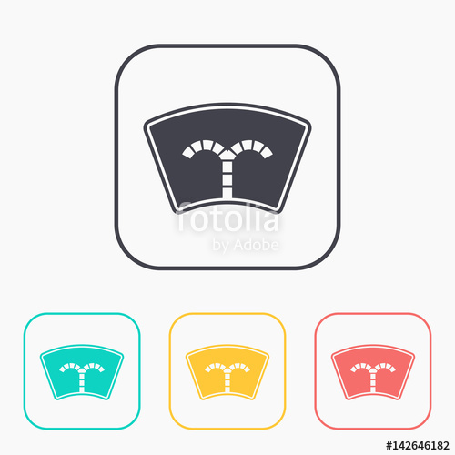 500x500 Windshield Washer Symbol Vector Hmi Dashboard Flat Icon Stock