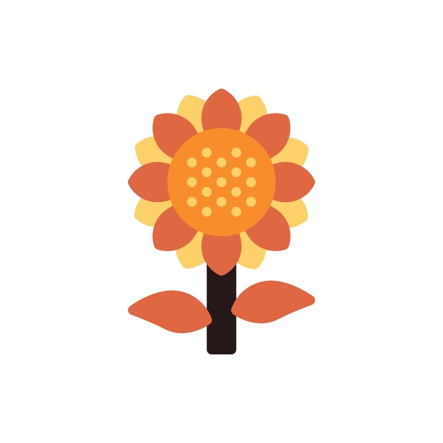 640x640 Sunflower Icon Vector Illustration In Flat Style For Any Purpose