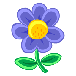 256x256 Blue, Flower Icon
