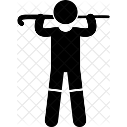 256x256 Hockey Player Icon Of Glyph Style