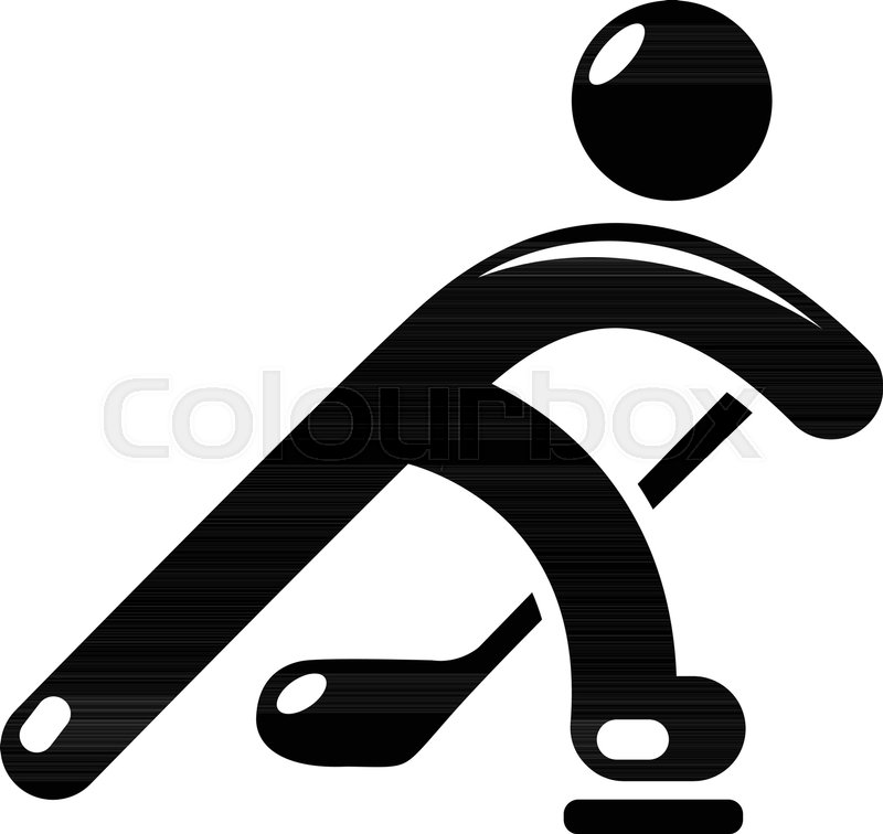 800x756 Hockey Player Icon Simple Stock Vector Colourbox