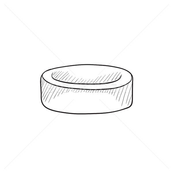 600x600 Hockey Puck Sketch Icon Vector Illustration Andrei Krauchuk