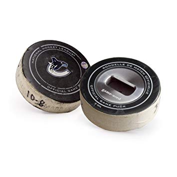 355x355 Tokens Icons Game Used Nhl Vancouver Canucks Hockey Puck Beer