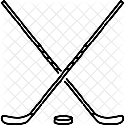 256x256 Hockey Stick Icon Of Line Style