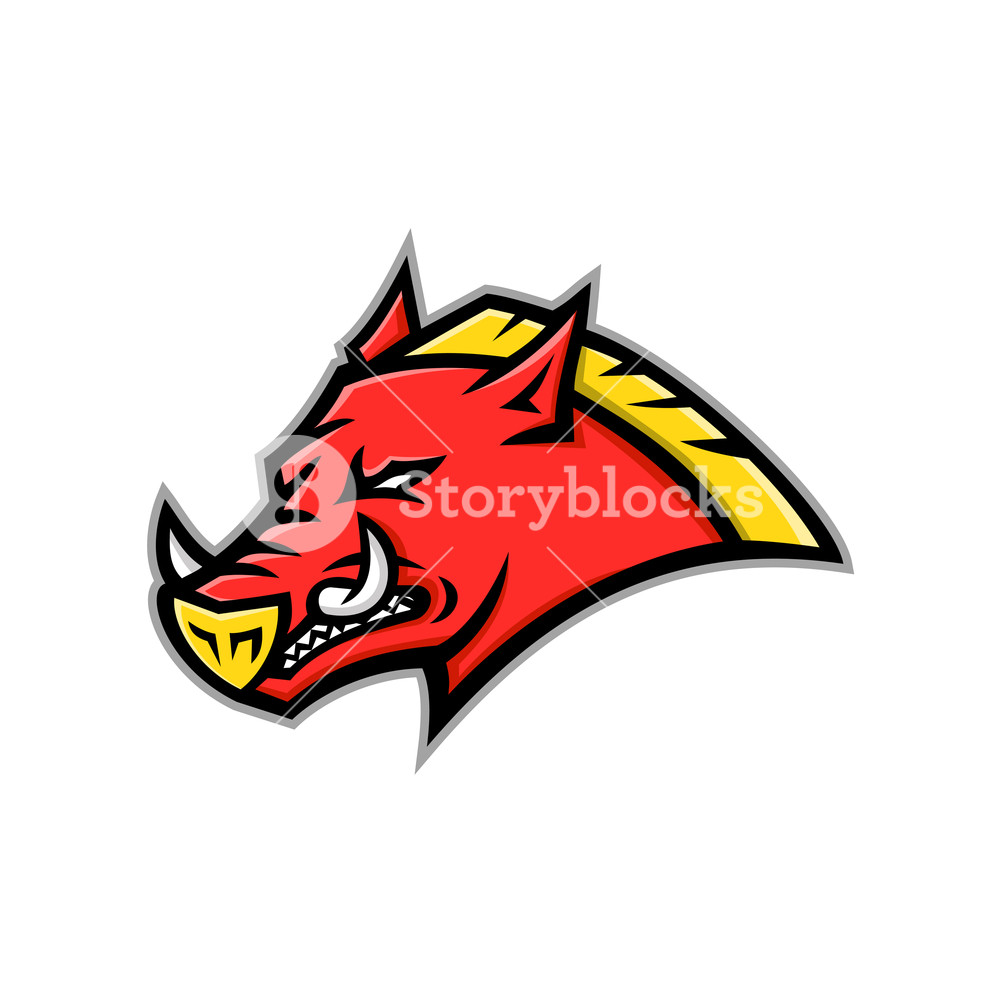 1000x1000 Mascot Icon Illustration Of Head Of An Angry And Aggressive