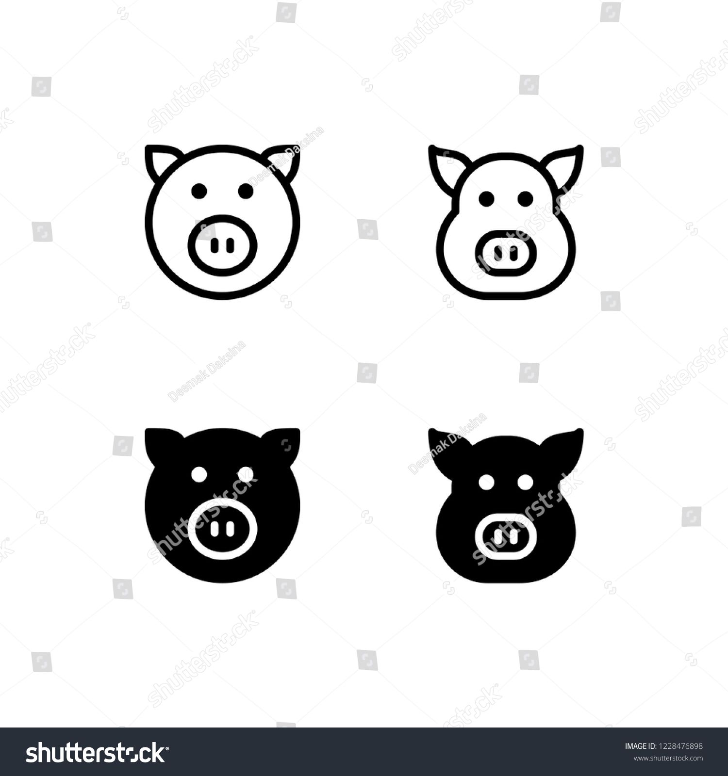 1500x1600 Pig Icon Design Pig, Piglet, Piggy, Pork, Hog, Icon, Logo, Vector