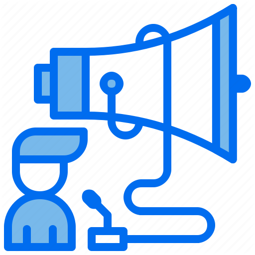 512x512 Business, Marketing, Megaphone, Person, Promotion Icon