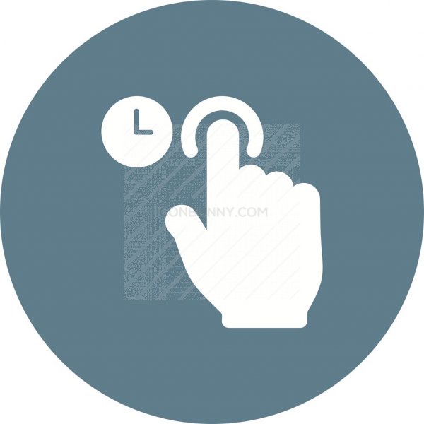 600x600 Click And Hold Flat Round Icon