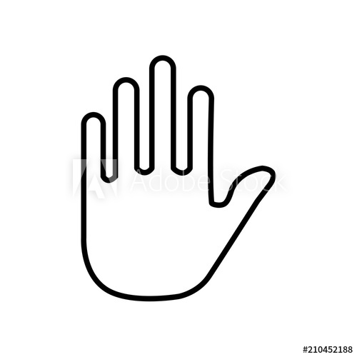 500x500 Hold Icon Vector Icon Simple Element Illustration Hold Symbol