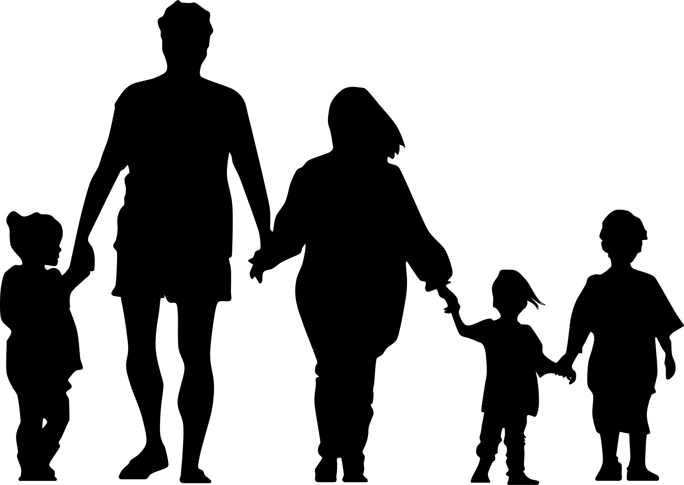 2312x1638 Family Holding Hands Minus Ground Silhouette Icons Png
