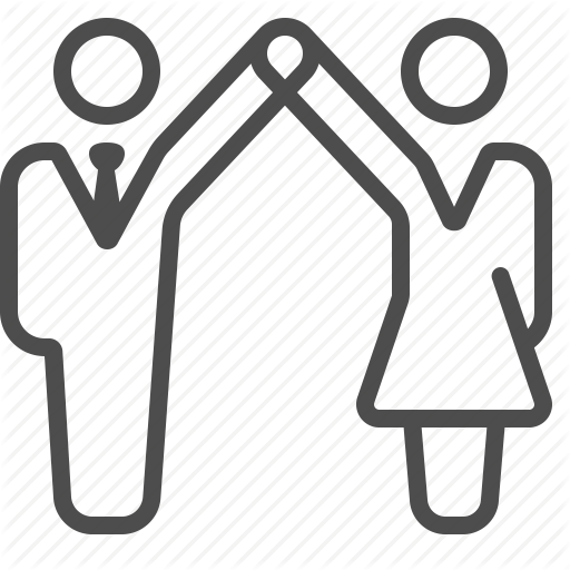 512x512 High Five, Holding Hands, Man, People, Salute, Success, Woman Icon