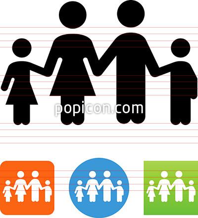 400x441 Vector Family Holding Hands Icon