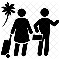 256x256 Couple Holiday Icon Of Glyph Style