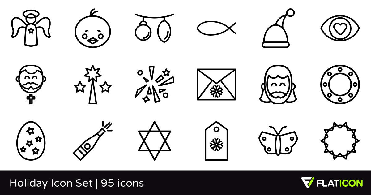 Holiday Icon Set Free Icons 1200x630 Holiday Icon Set Free Icons