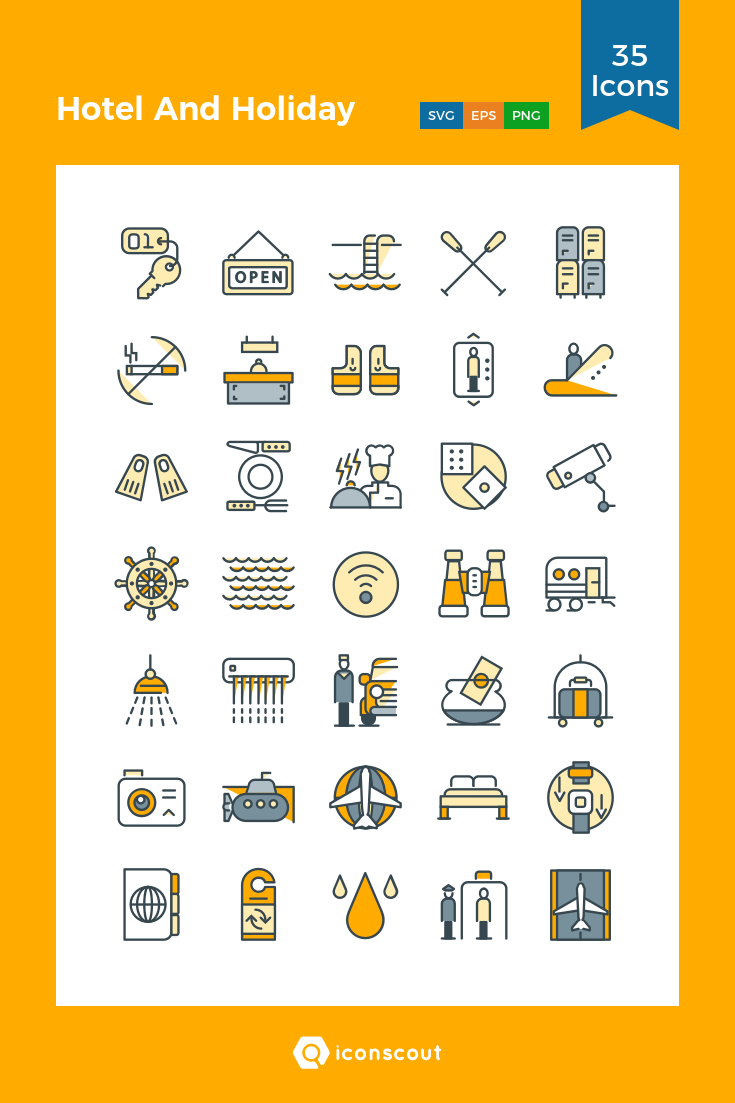 Hotel And Holiday Icon Pack 735x1103 Hotel And Holiday Icon Pack