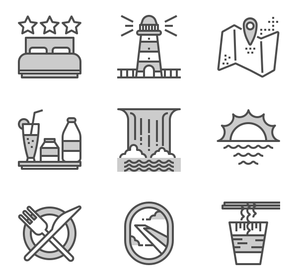 Holiday Summer Travel Vacation Icon Packs 600x564 Holiday Summer Travel Vacation Icon Packs