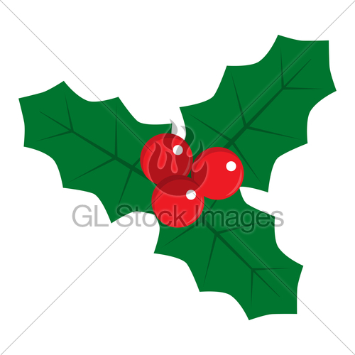 500x500 Flat Icon Holly Berry Gl Stock Images