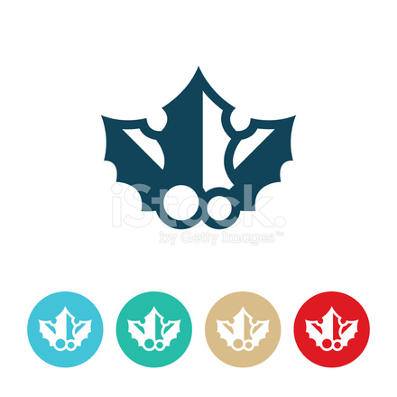 440x440 Holly Icon Stock Vector