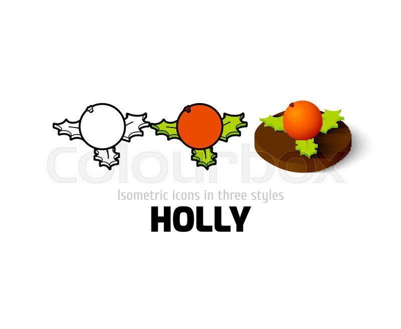 800x658 Holly Icon, Vector Symbol In Flat, Stock Vector Colourbox