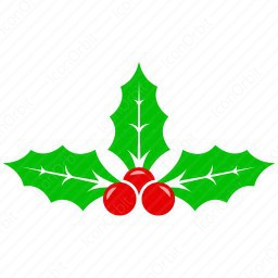 256x256 Christmas Holly Icon