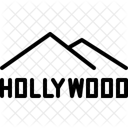 256x256 Hollywood Icon Of Line Style