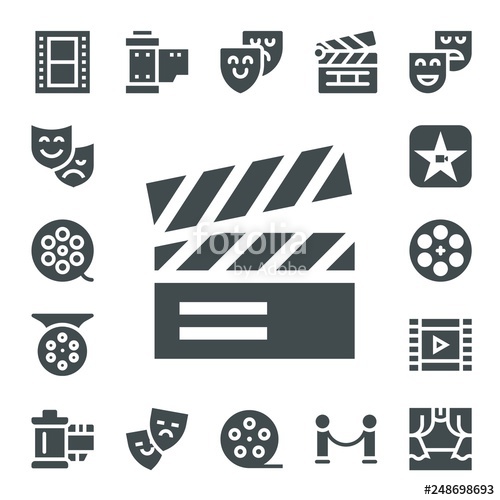 500x500 Hollywood Icon Set Stock Image And Royalty Free Vector