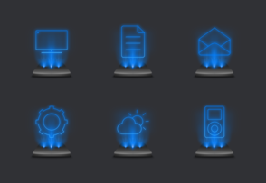 294x203 Holographic Icon Sets