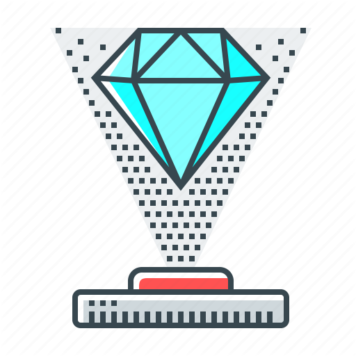 512x512 Hologram, Hologram Projector, Projector, Smart, Technology Icon