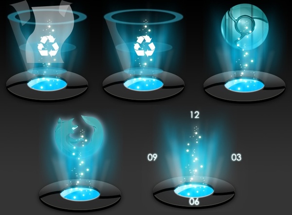 600x442 Hologram Dock Icons Icons Pack Free Icon In Format For Free