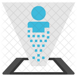 256x256 Hologram Icon Of Flat Style